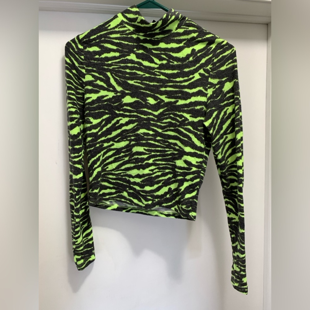 Neon zebra top